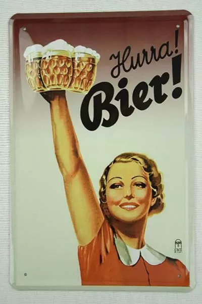 Nostalgisches Bier-Blechschild - Geschenke für Biertrinker